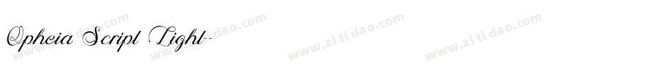 Opheia Script Light字体转换